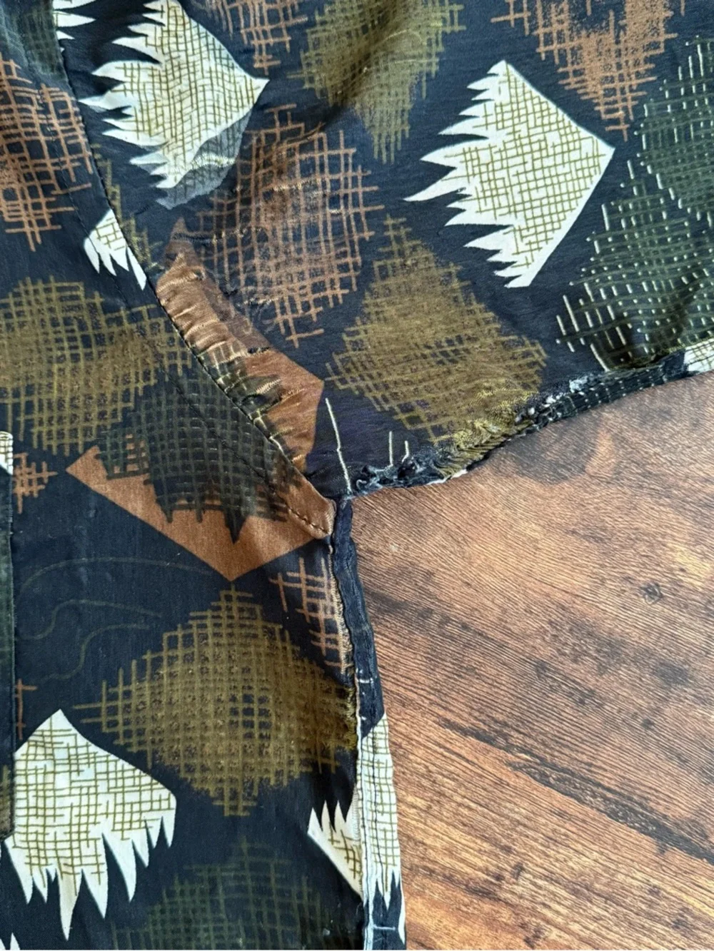 Vintage 90s Camel Cigarettes Cropped Earthy S/S Button Down ~ Size XXL - Picture 7 of 10